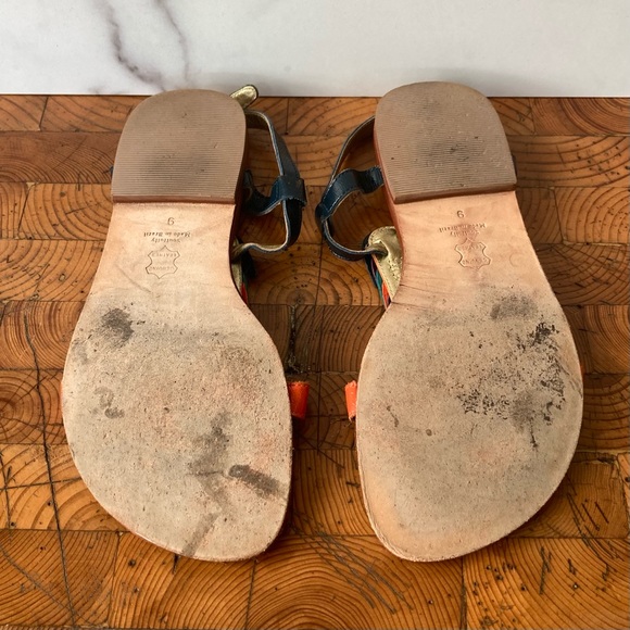 Matt Bernson Tiered Fringe T-strap sSandals 9 - Picture 4 of 9